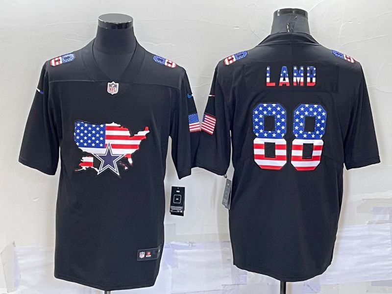 Men Dallas Cowboys 88 Lamb Black Map Flag Nike 2022 Limited NFL Jersey